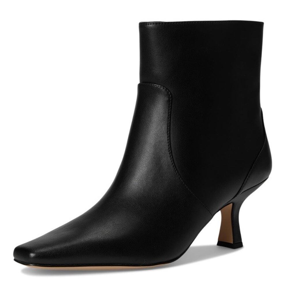 Coach Sculpted C Kitten Heel Black Booties Womens 7B $275